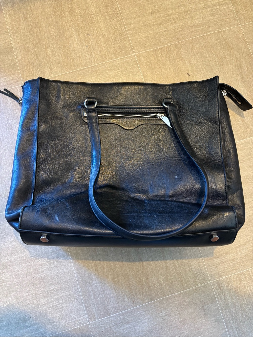 Rebecca Minkoff Black Nylon Tote with Interior Slip Pocket